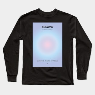 Scorpio Aura Zodiac Sign Astrology Art Long Sleeve T-Shirt